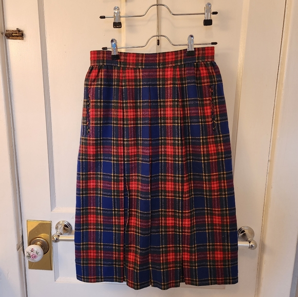 💙❤️Vintage 60's Pendelton Plaid Skirt❤️💙 💙 - Picture 1 of 4